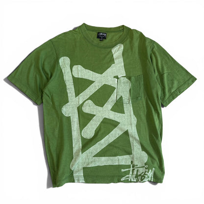 Stussy Green XXV Graphic T-Shirt Size M