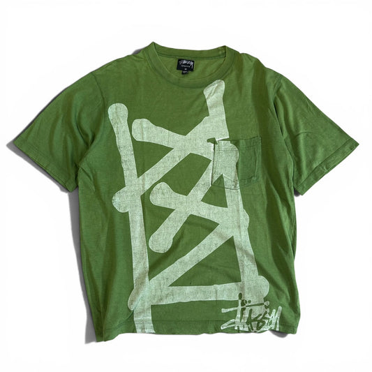 Stussy Green XXV Graphic T-Shirt Size M