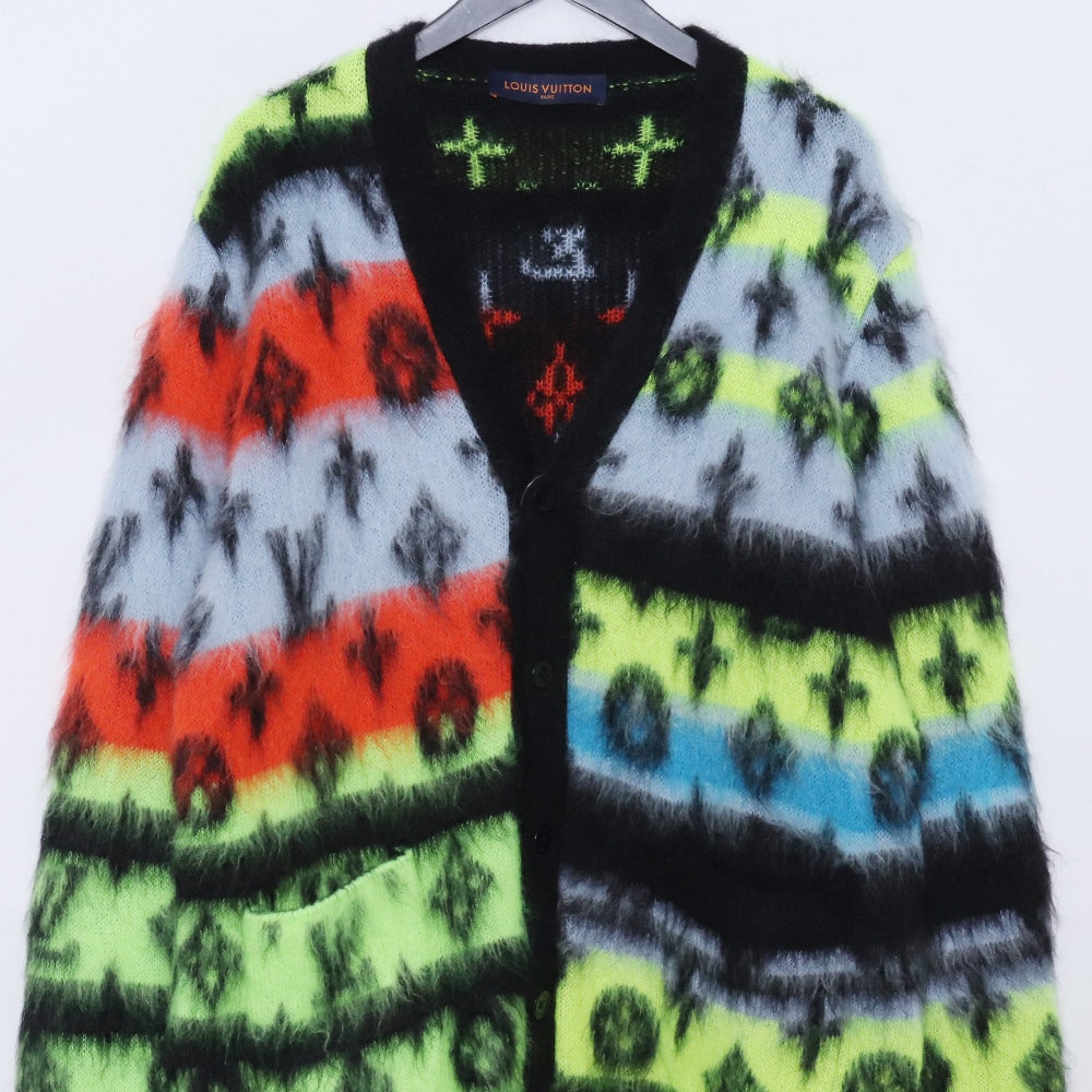 LOUIS VUITTON 22AW Monogram Mohair Cardigan Multi Size L