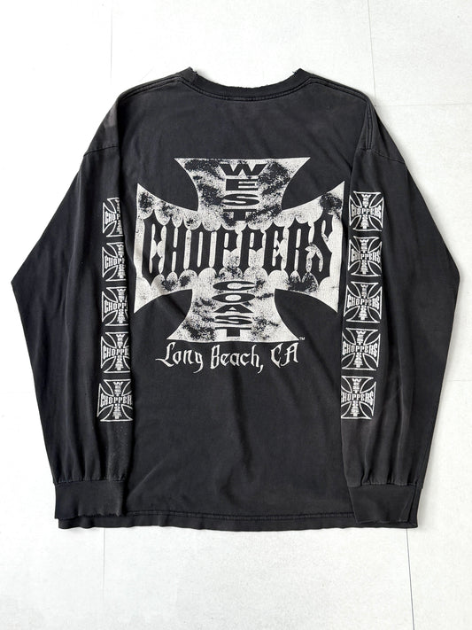 Vintage west coast choppers 90s Distressed Faded Long Sleeve Tee