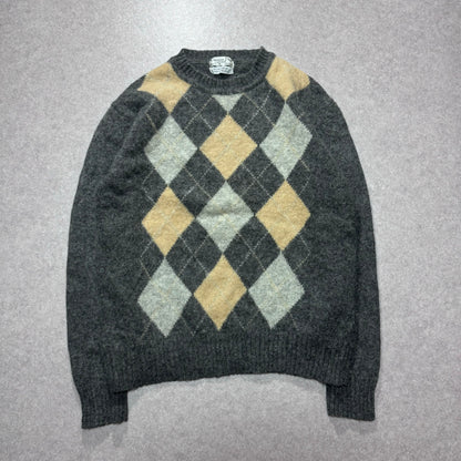 Dior Argyle Pattern Knit Multi Size L
