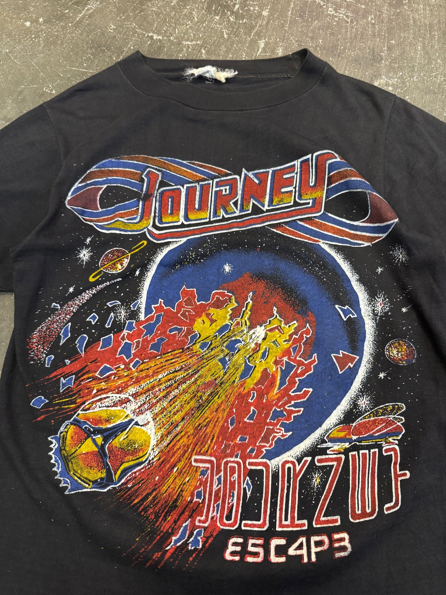 Vintage 80s Journey Tee Black Size XS