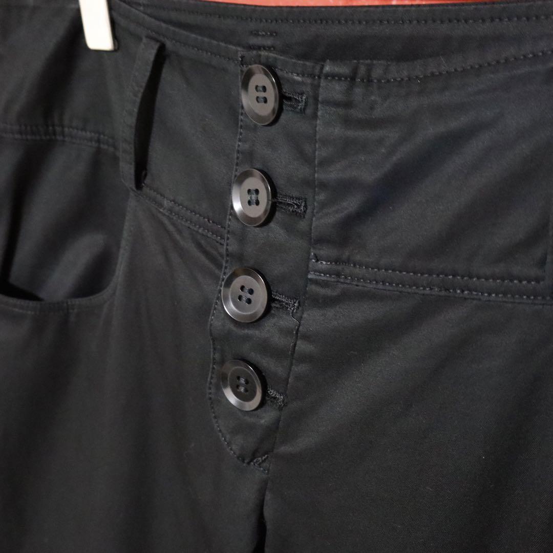 Yohji Yamamoto Black Button Fly Cotton Pants Size 2