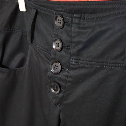 Yohji Yamamoto Black Button Fly Cotton Pants Size 2