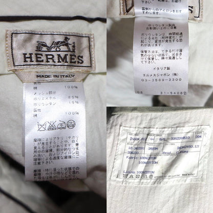 Hermes Beige Belt Design Wide Chino Slacks Size 44
