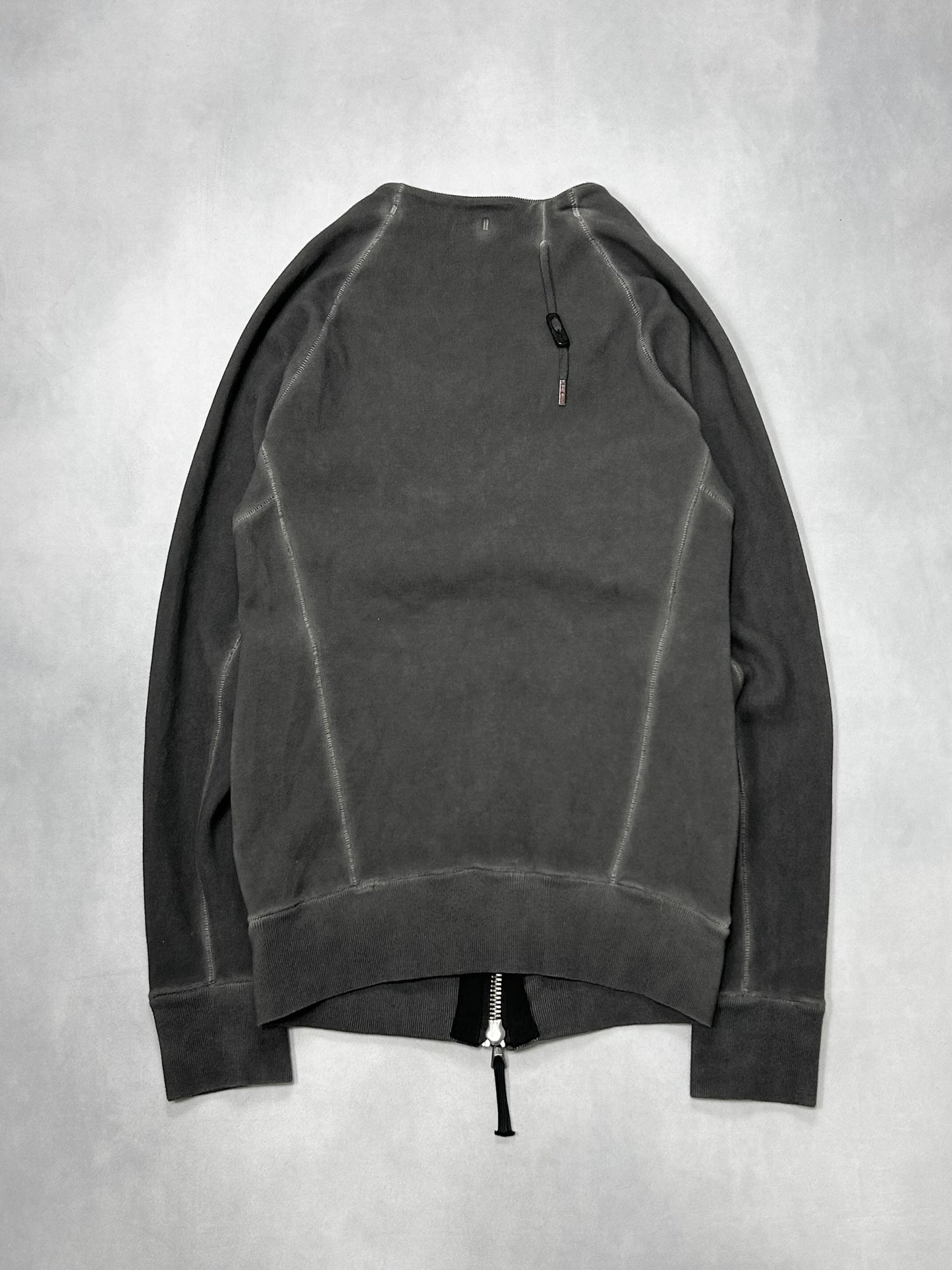 Boris Bidjan Saberi Cold Dyed Zip Sweatshirt (FW11) Size XS