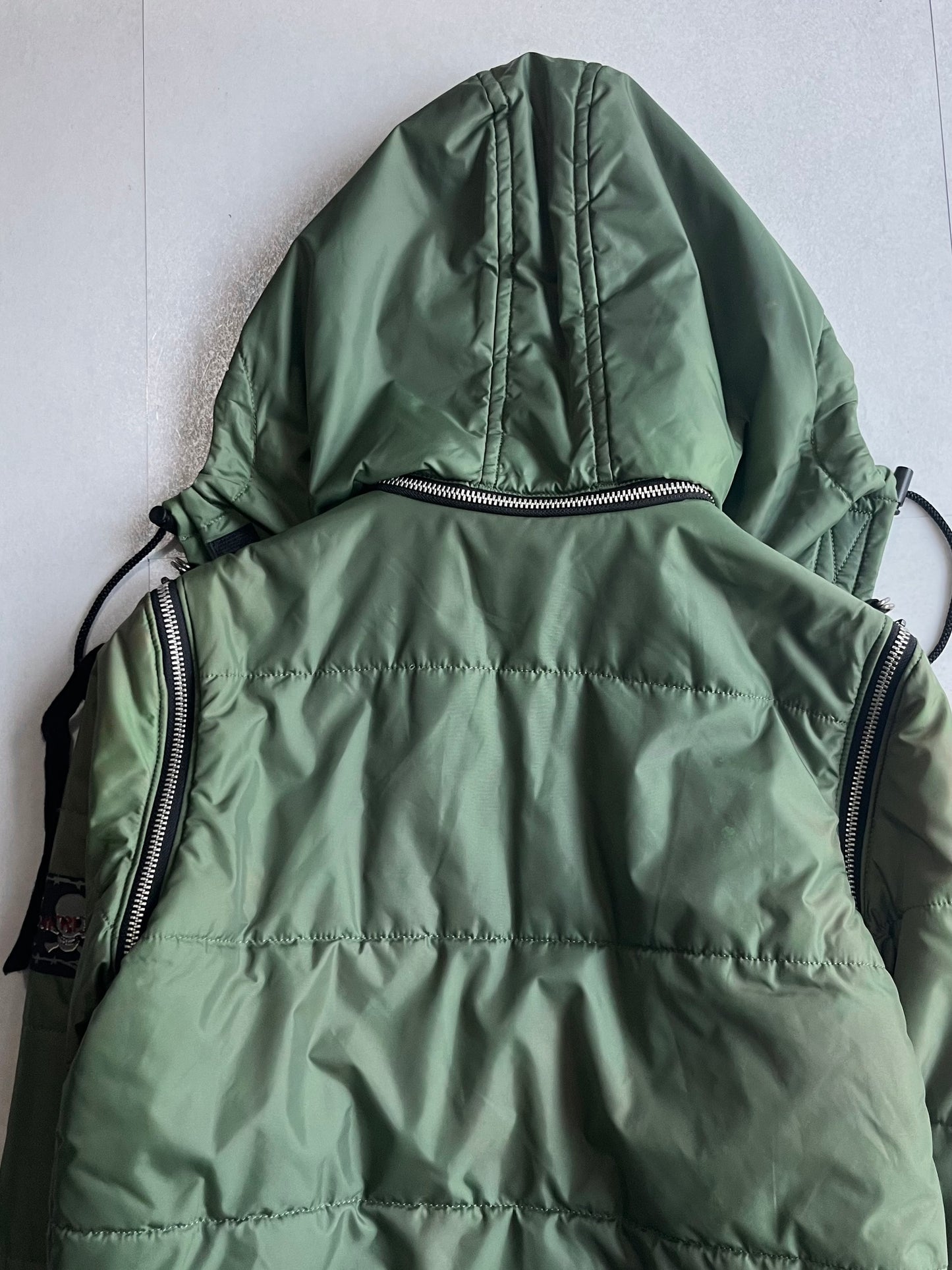 Vintage Green Nylon 'Here There' Gimmick Jacket Size XS