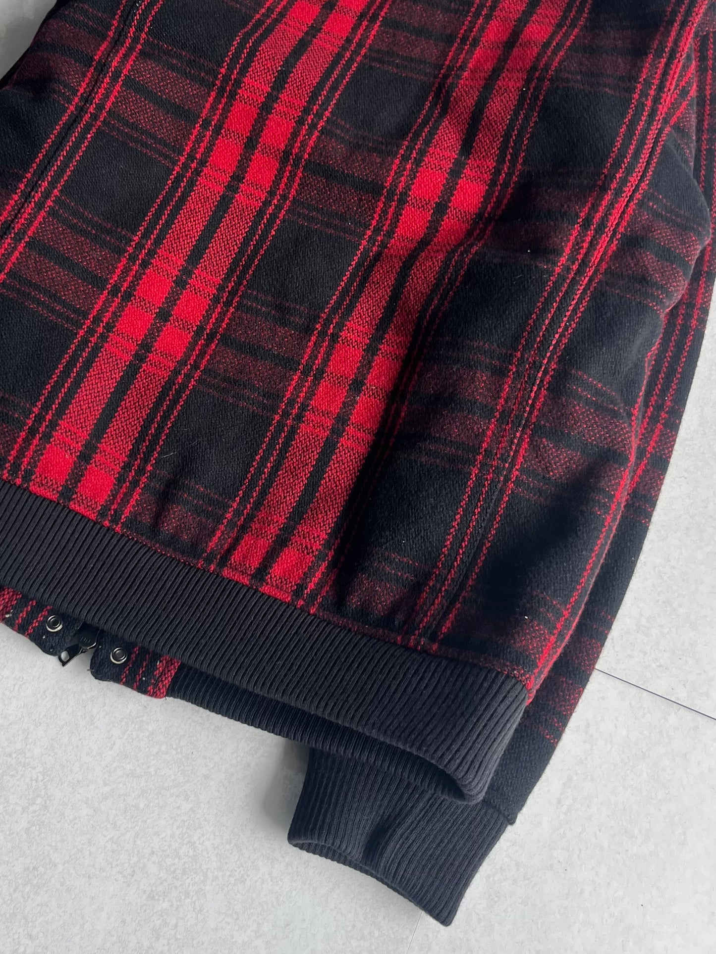 Sophnet. Multi Wool Blend Check Jacket Size S