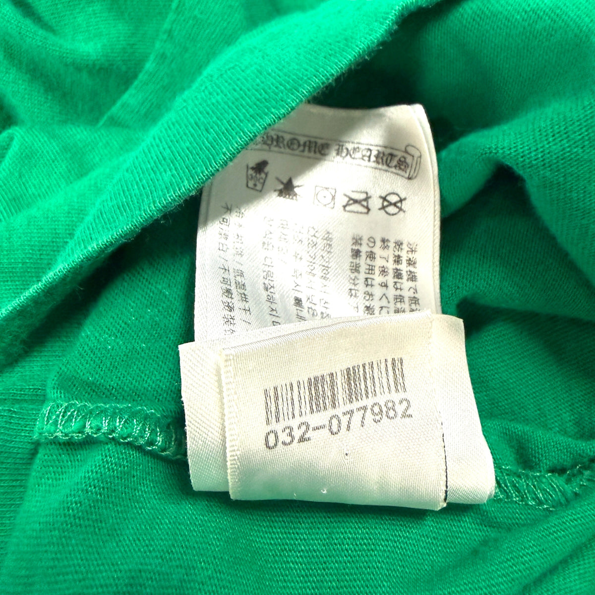 CHROME HEARTS Horseshoe Logo Long Sleeve T-Shirt Green USA Size L