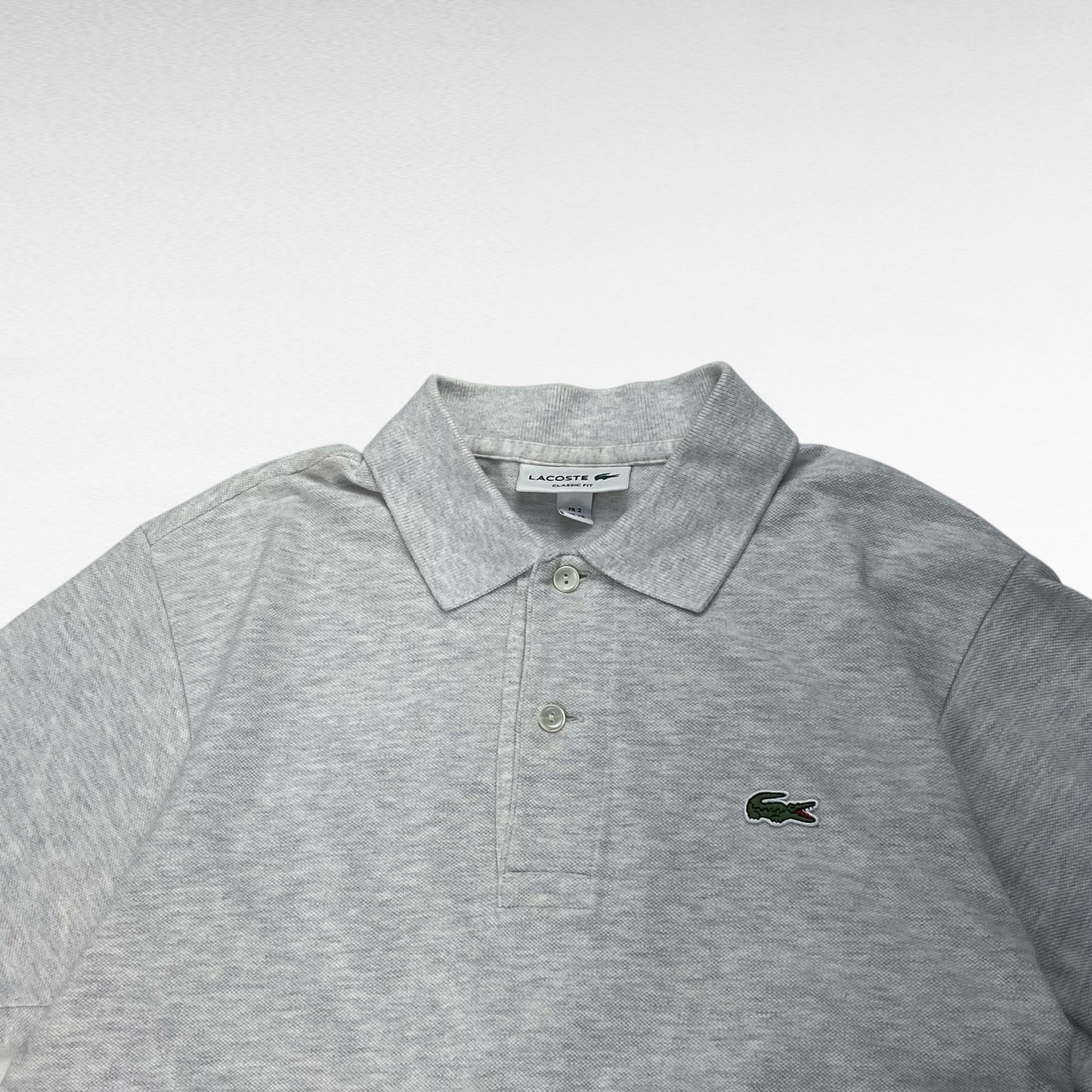 Lacoste Short Sleeve Polo Shirt Gray Size XS