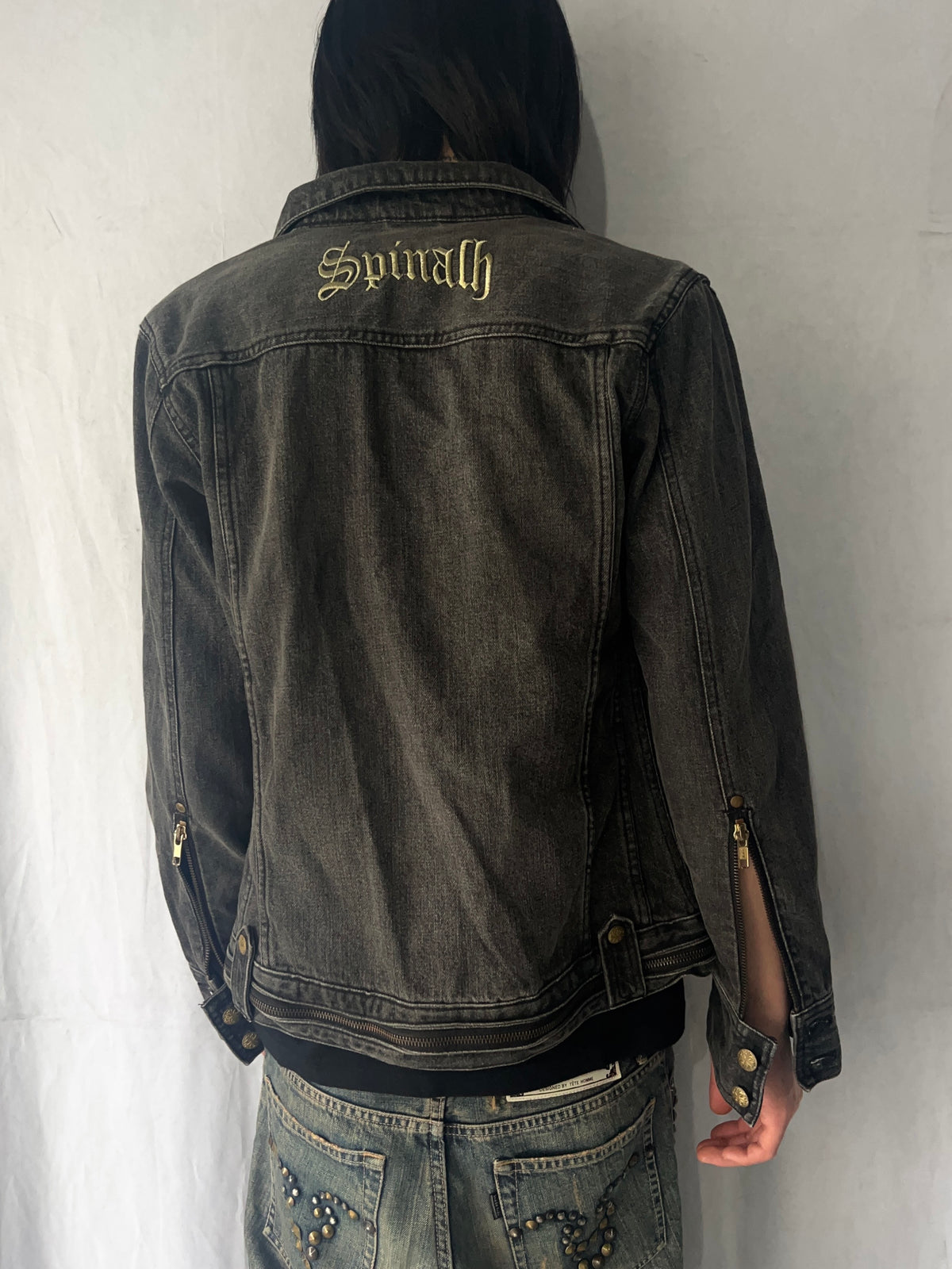 Spinash Zip Gimmick Denim Jacket Size M