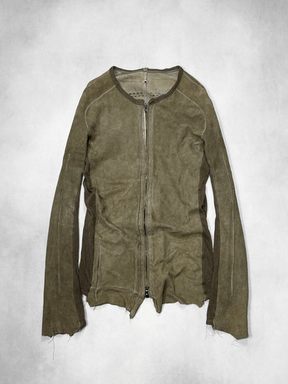 Isaac Sellam Experience Green Switching Zip Cardigan Size XS