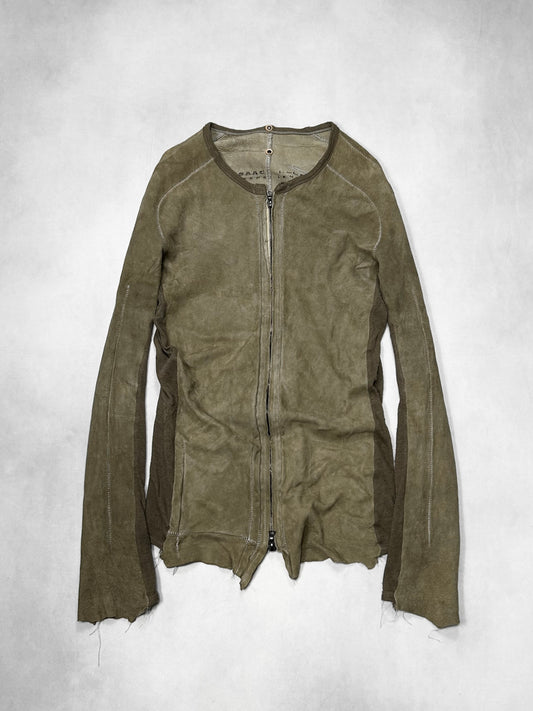 Isaac Sellam Experience Green Switching Zip Cardigan Size XS