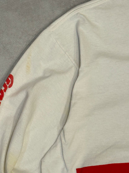 M&Ms 80s White Cotton Long Sleeve T-Shirt Size XL