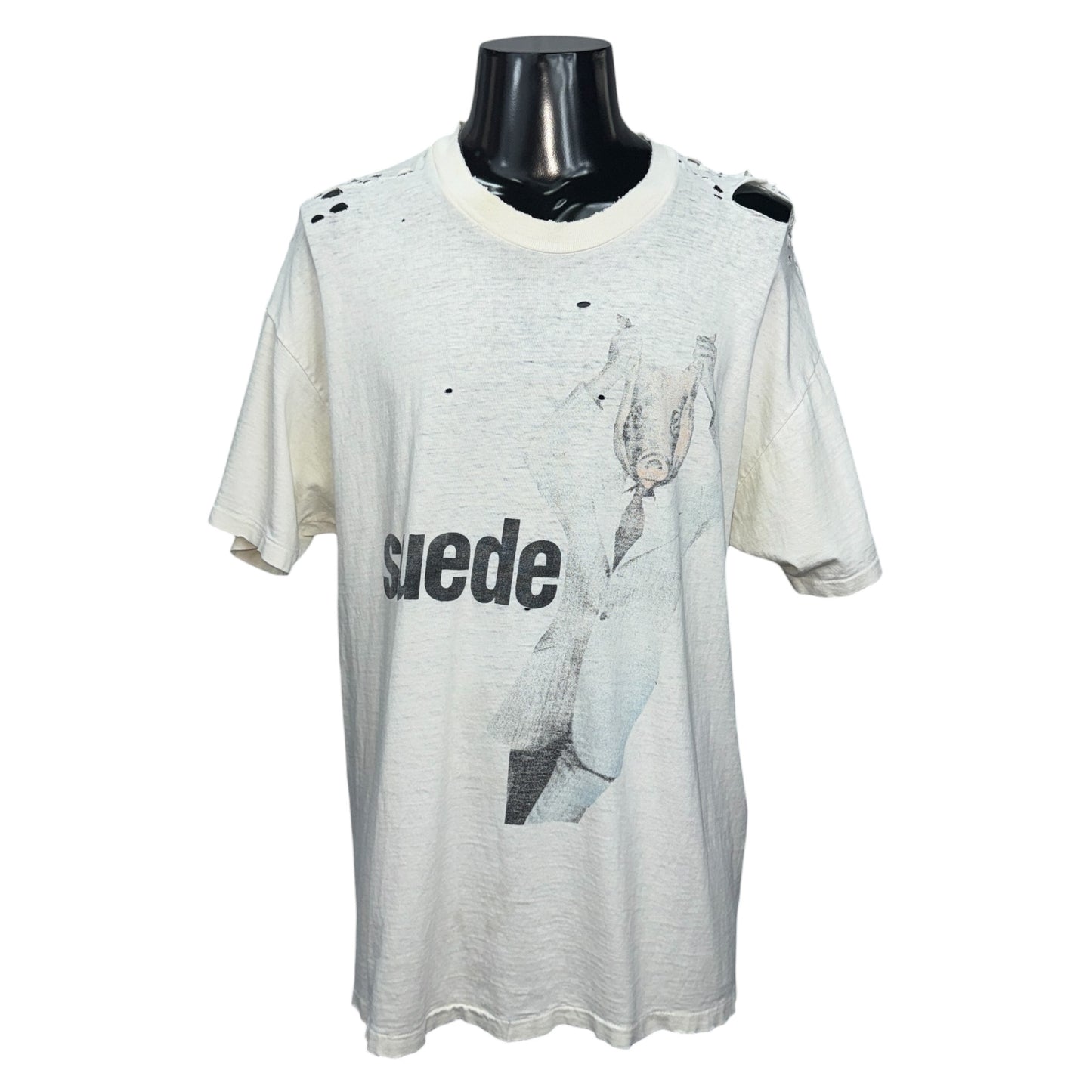 SUEDE 90s Animal Nitrate Distressed Boro T-Shirt Size XL