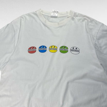 popinmusic T-Shirt White Size L