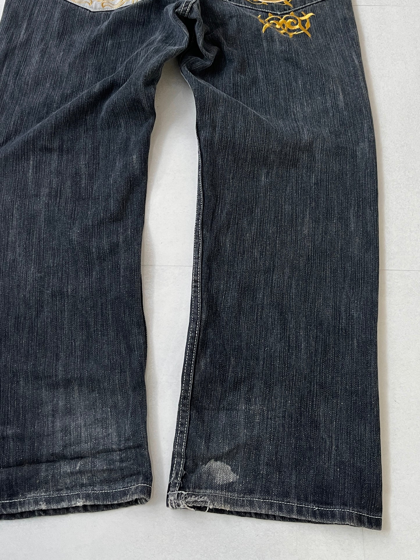 Coogi Black Wide Jeans Size W40