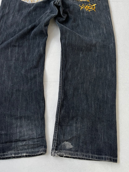Coogi Black Wide Jeans Size W40