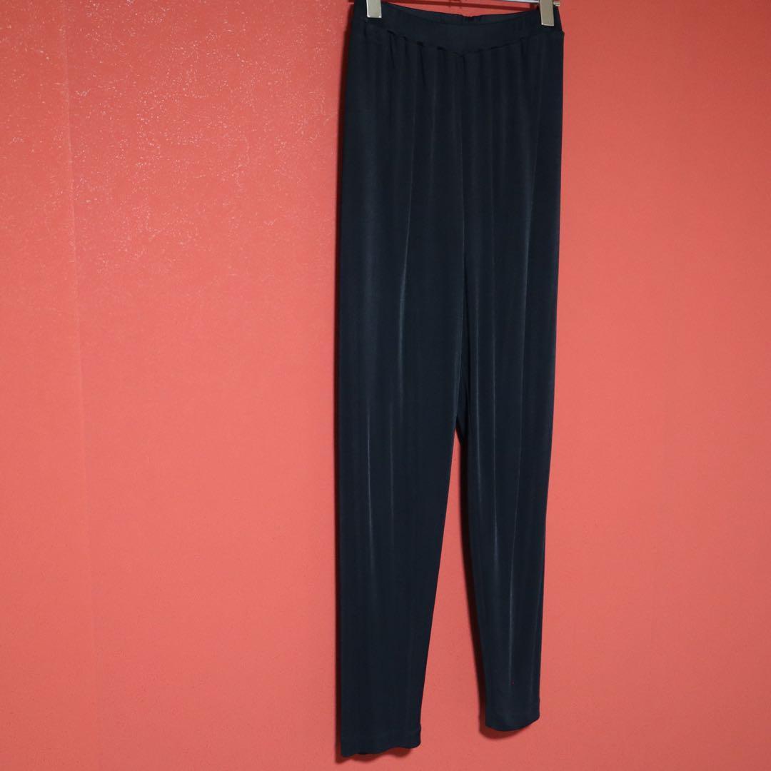 Issey Miyake 90s Rayon Lustrous Draped Pants Blue Size M