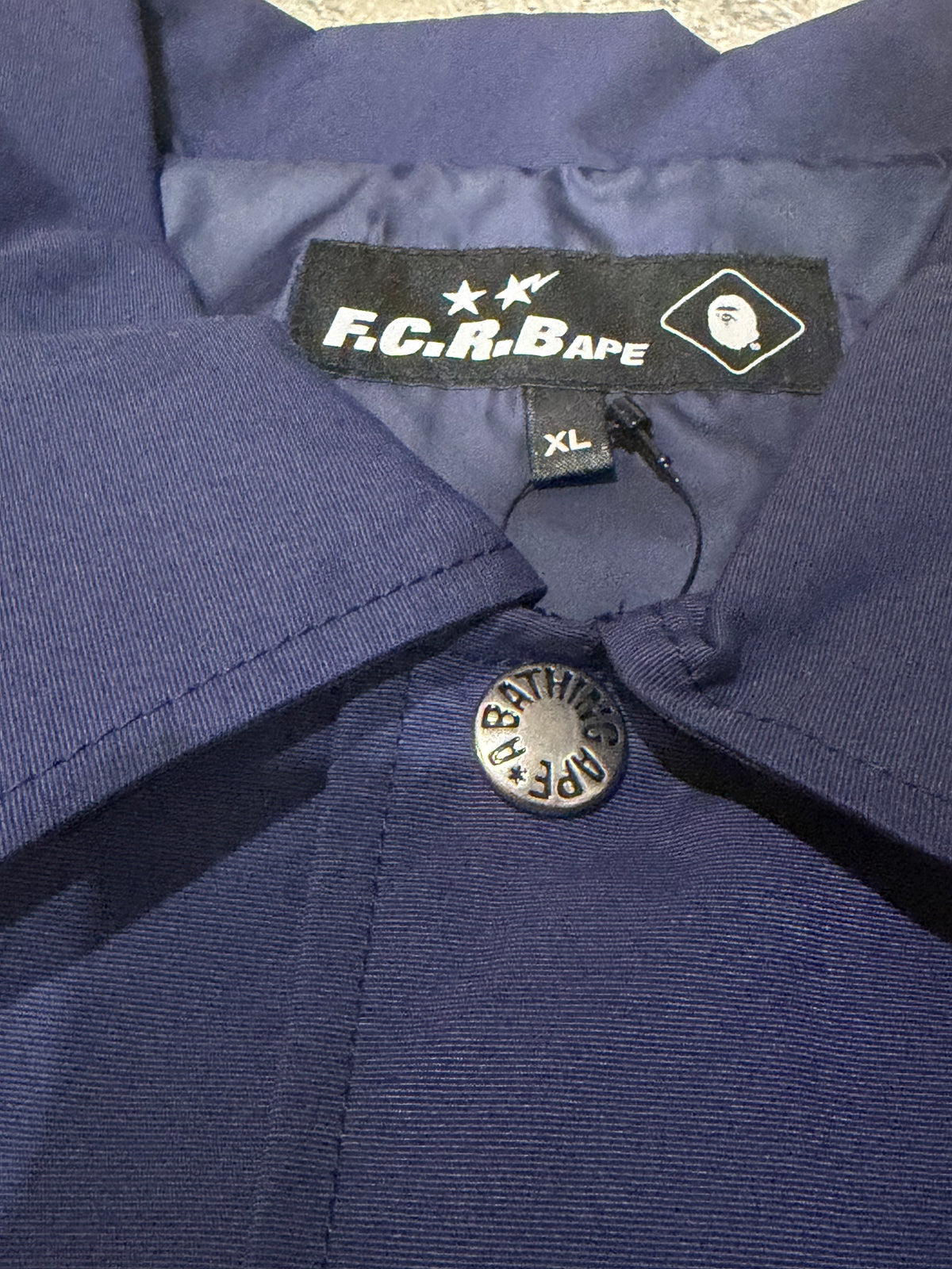Bape F.C.R.BAPE Coach Jacket Navy Size XL