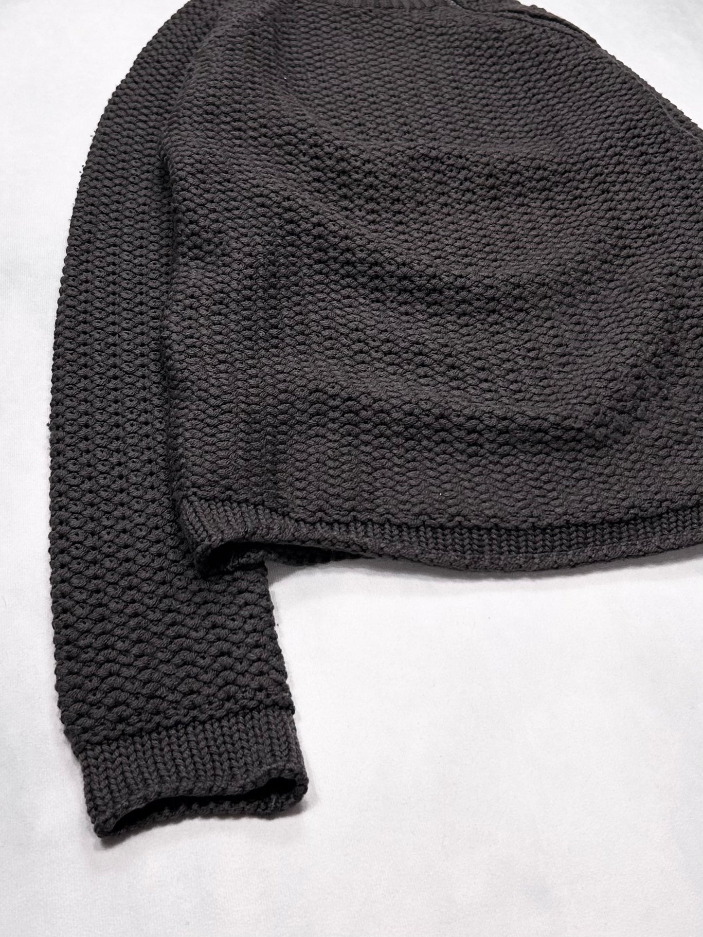 Emporio Armani Black 2000s Side Half Zip Neck Knit Size 48