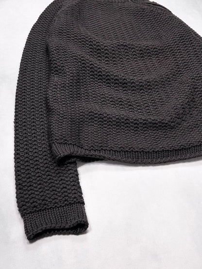 Emporio Armani Black 2000s Side Half Zip Neck Knit Size 48