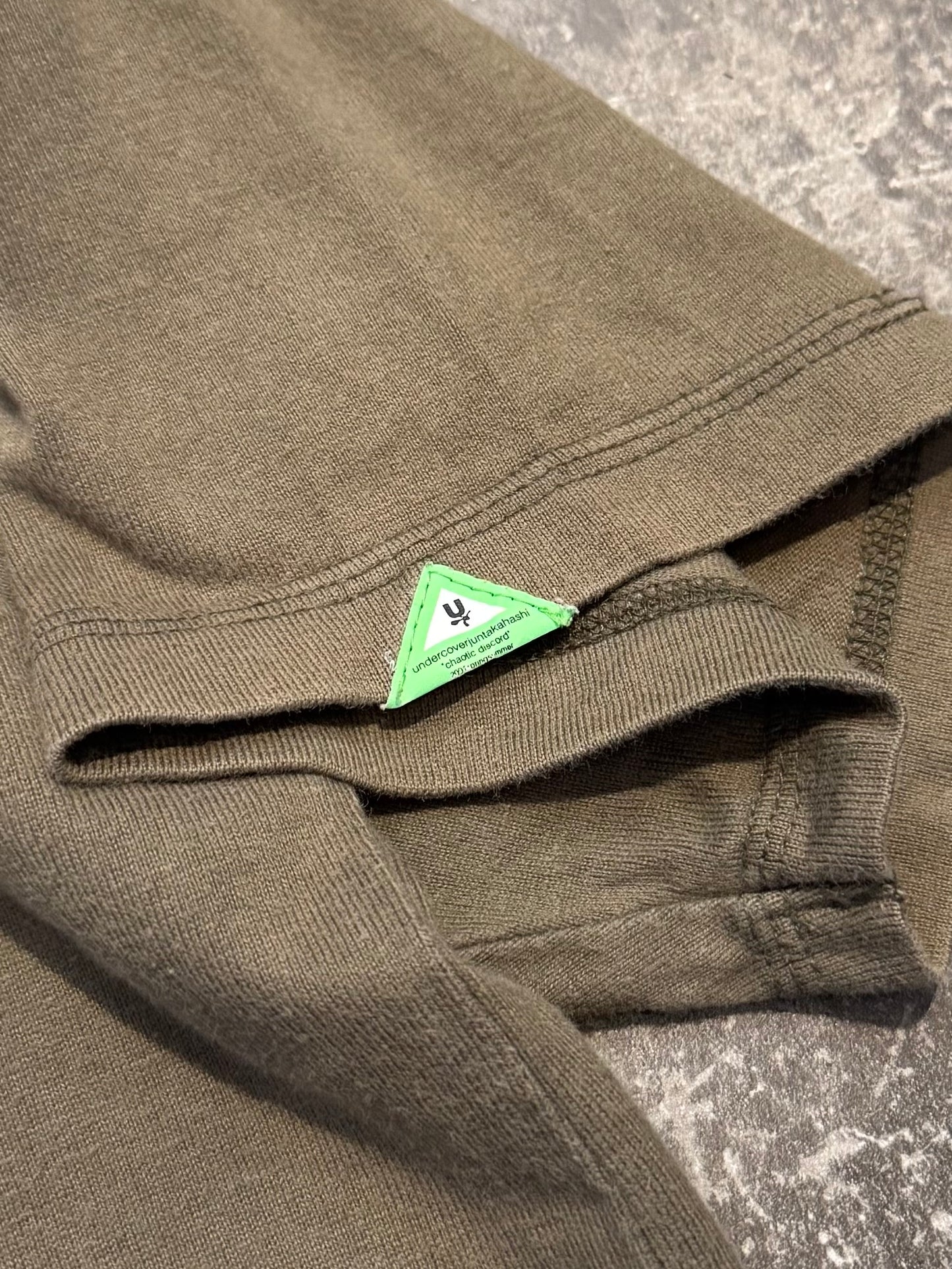 Undercover 01SS T-Shirt Khaki Cotton Size M