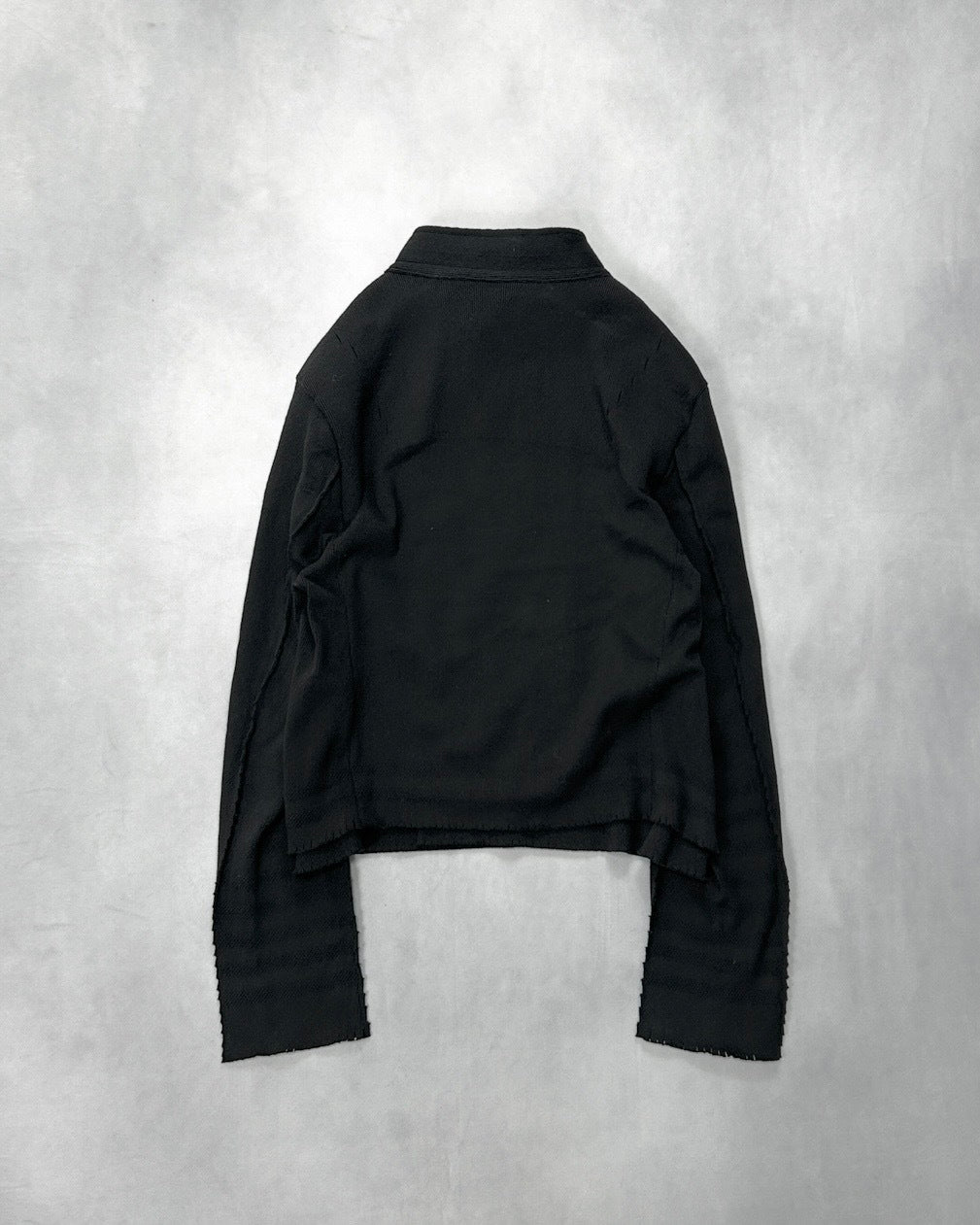 Japanese Brand Layered Wrap Knit Jacket (F/W2018) Size 2