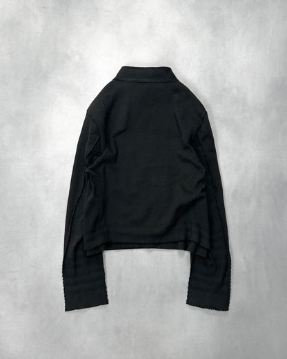 Japanese Brand Layered Wrap Knit Jacket (F/W2018) Size 2