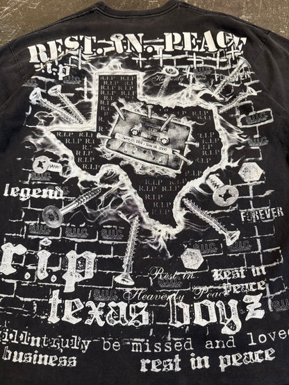 Vintage DJ Screw Black Cotton Tee Size XXL