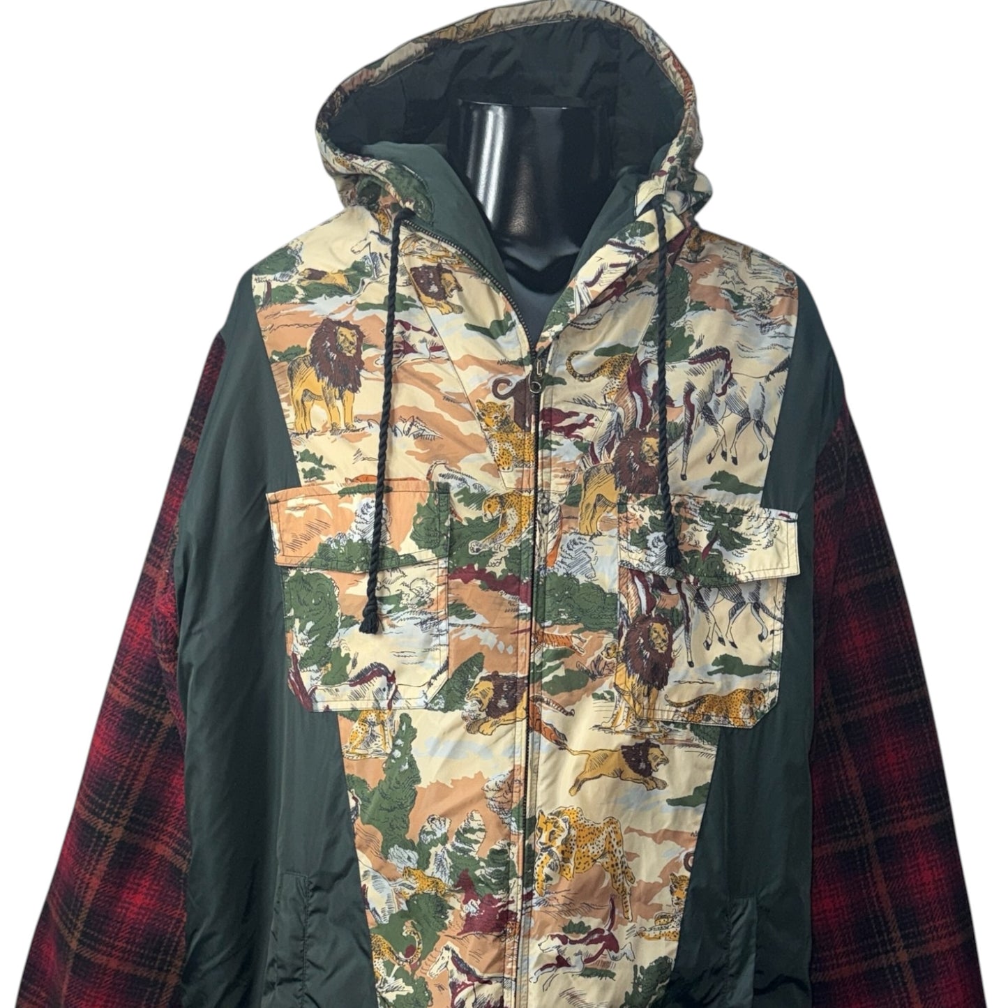 Gucci NYLON AND WOOL FLORAL COAT Size 48