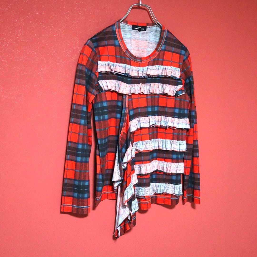 Comme des Garcons 20AW Red Asymmetrical Ruffle Long Size S