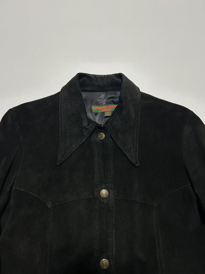 KATHARINE HAMNETT 90s Suede Jacket Black Size M