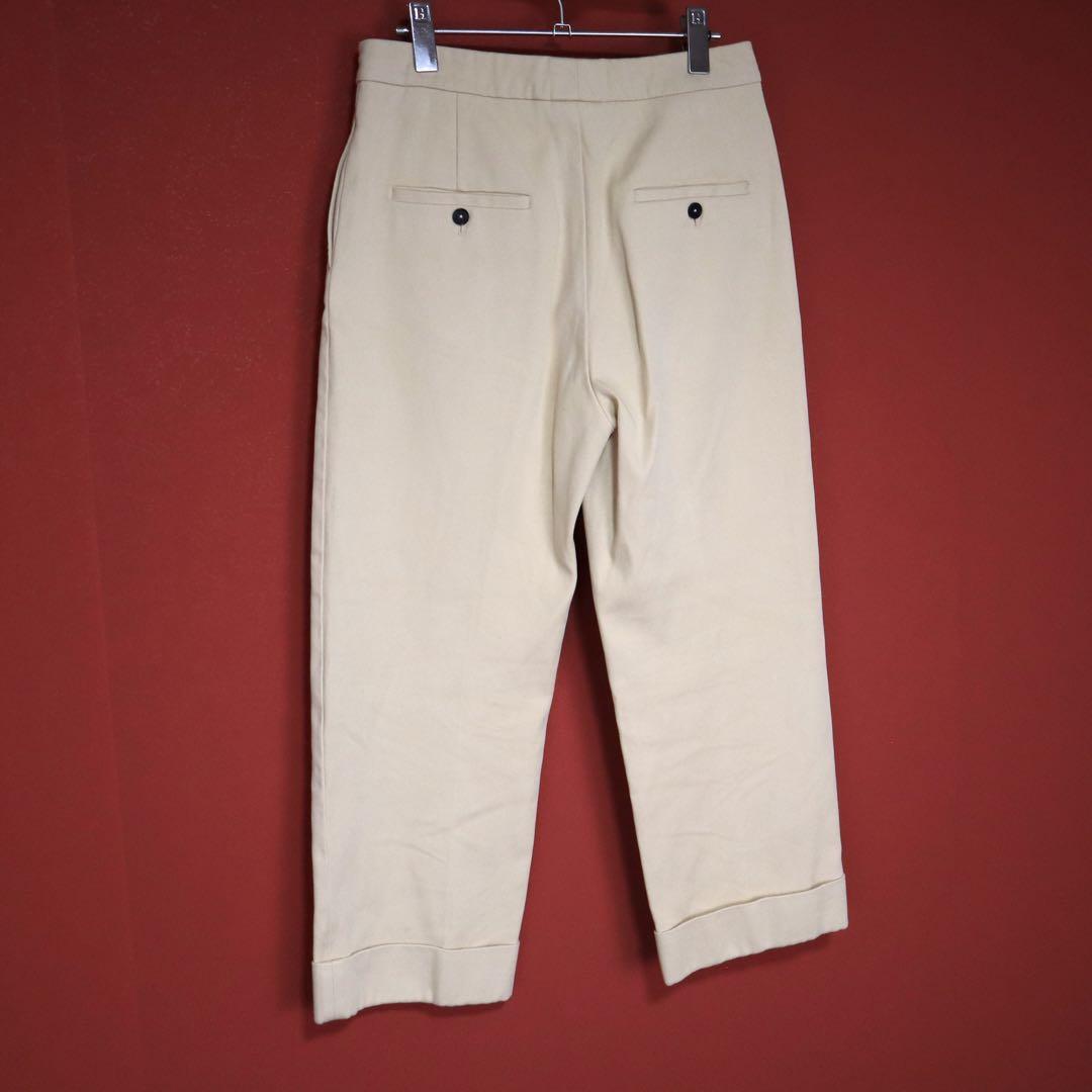Jil Sander Beige Double Hem Cropped Chino Slacks Size 34