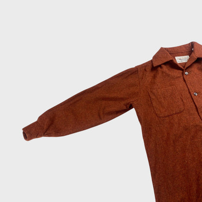 Golden Needle Manhattan 60s Open Collar Wool Shirt Size M