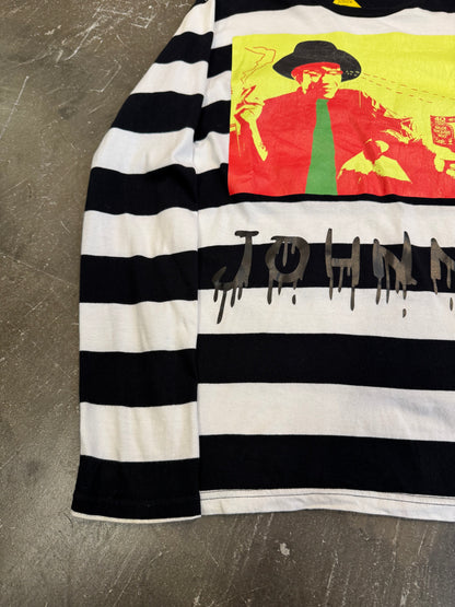 Vintage John's by Johnny Black & White Shirt Cotton Size M