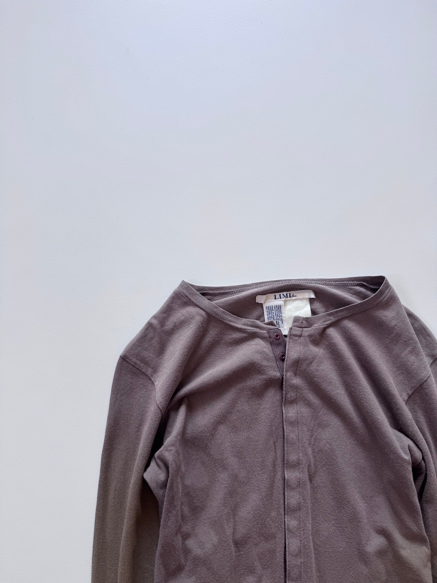 Limi Feu Brown Long Sleeve Shirt Size XS