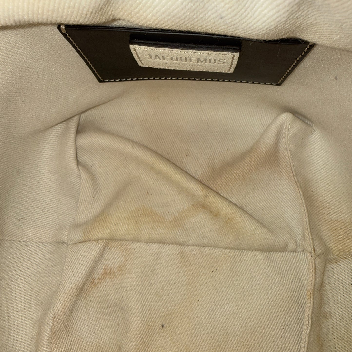JACQUEMUS Le Seau Carré Bicolor Bucket Bag Size ONE SIZE