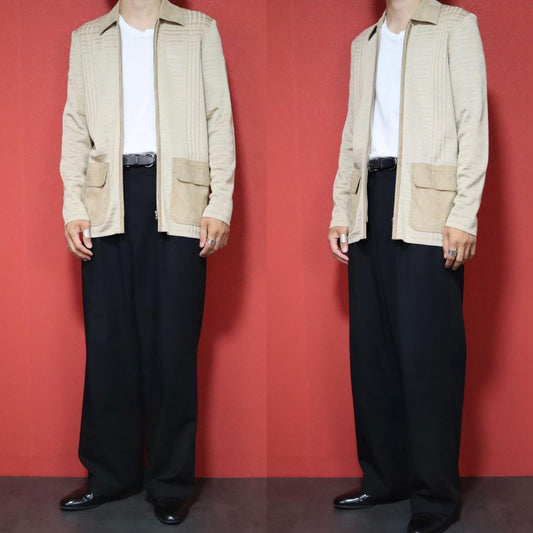 Christian Dior 3D Leather Trim Jacket Size M