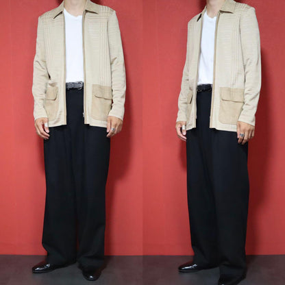 Christian Dior 3D Leather Trim Jacket Size M