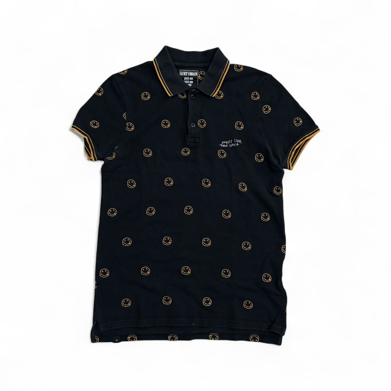 Vintage Hysteric Glamour Kurt Cobain Poloshirt Black Size M