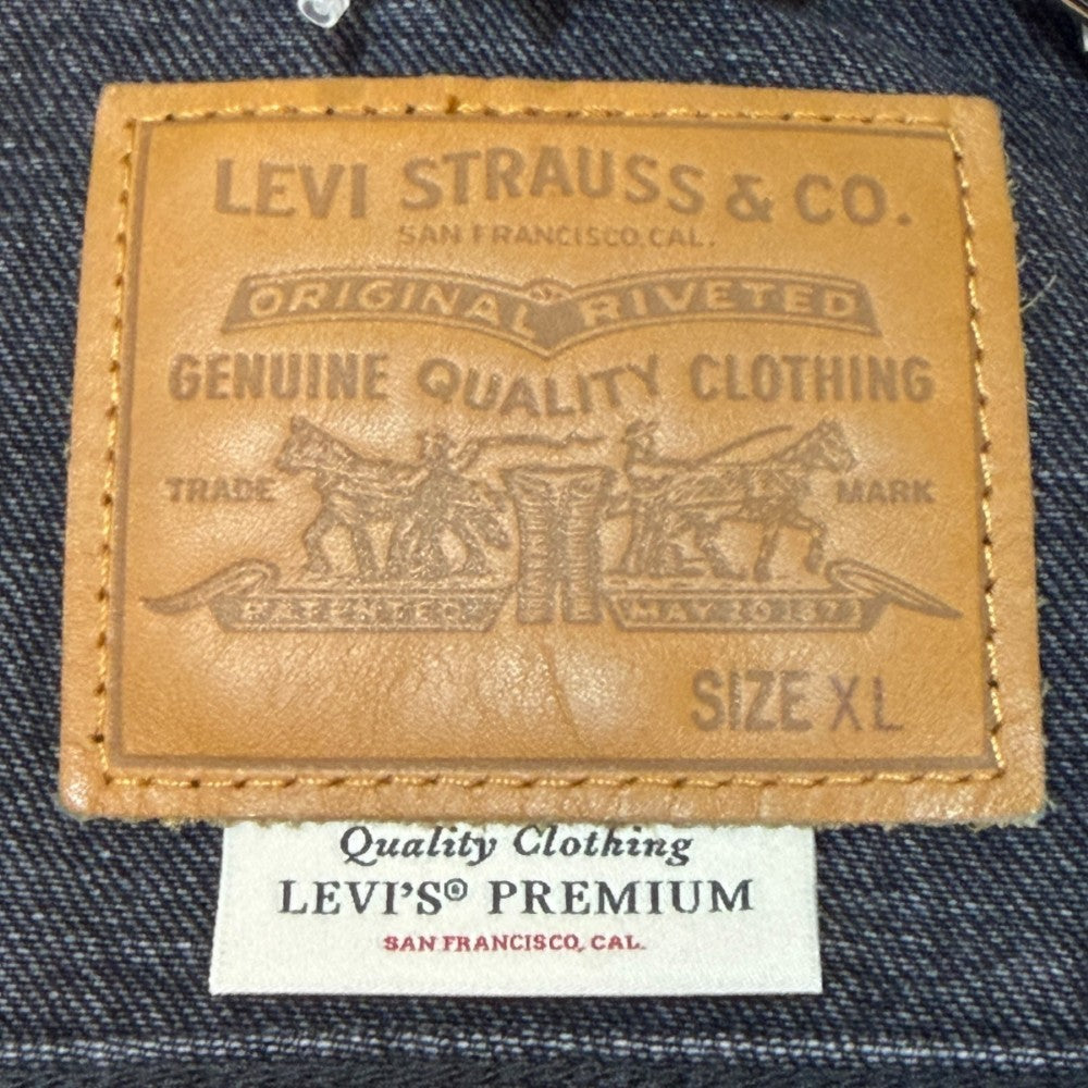 Levi's EDIFICE Collab Leather Collar Jacket Black Size XL