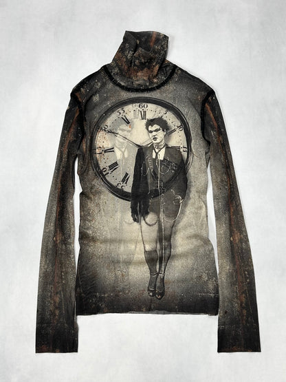 Jean Paul GAULTIER HOMME Clock Woman Top (F/W03) Size 48