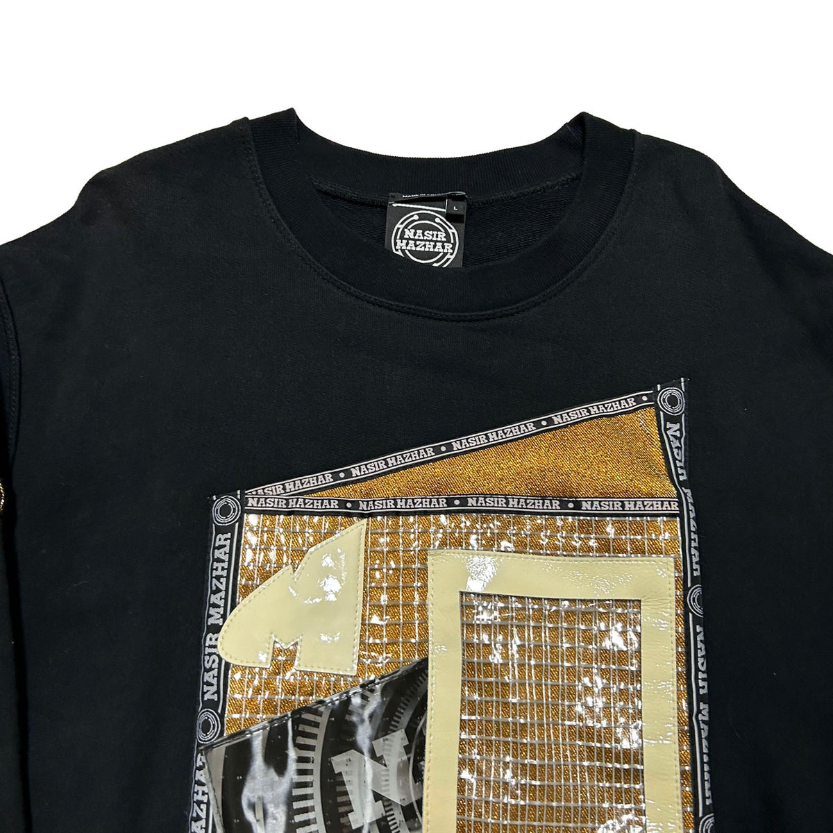 NASIR MAZHAR 2014 Vinyl Pocket Sweatshirt Black Size L