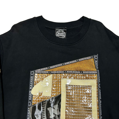 NASIR MAZHAR 2014 Vinyl Pocket Sweatshirt Black Size L