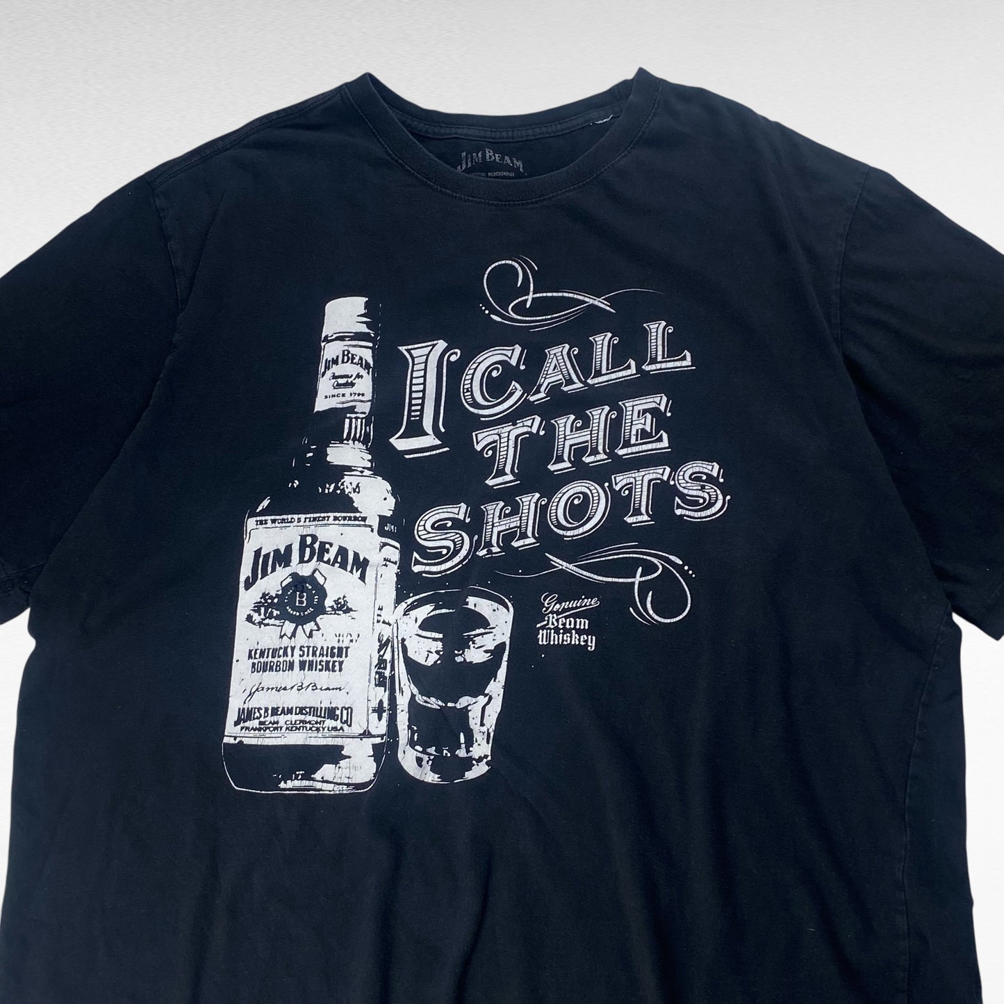 JIM BEAM Short Sleeve T-Shirt Black Size 2XL