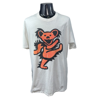 GRATEFUL DEAD Vintage Dancing Bear White T-Shirt Size XL