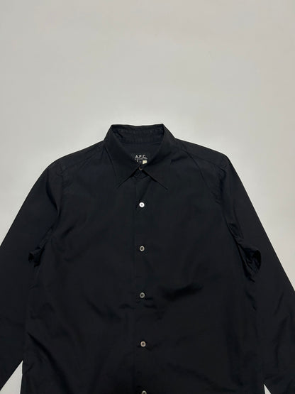 A.P.C. AW98 Plain Cotton Long Sleeve Shirt Black Size M