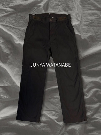 JUNYA WATANABE MAN AW12 Corduroy Trim Pants Black Size XS