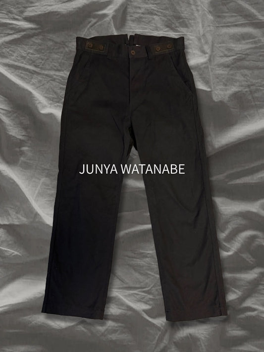 JUNYA WATANABE MAN AW12 Corduroy Trim Pants Black Size XS